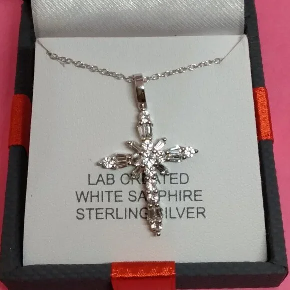 Nwt, White sapphire necklace - Picture 1 of 11